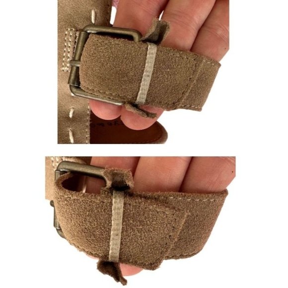 Frye Co Suede Donna Slingback Sandals Sz 9M Ash Suede Leather Heels Peep… - Picture 12 of 12